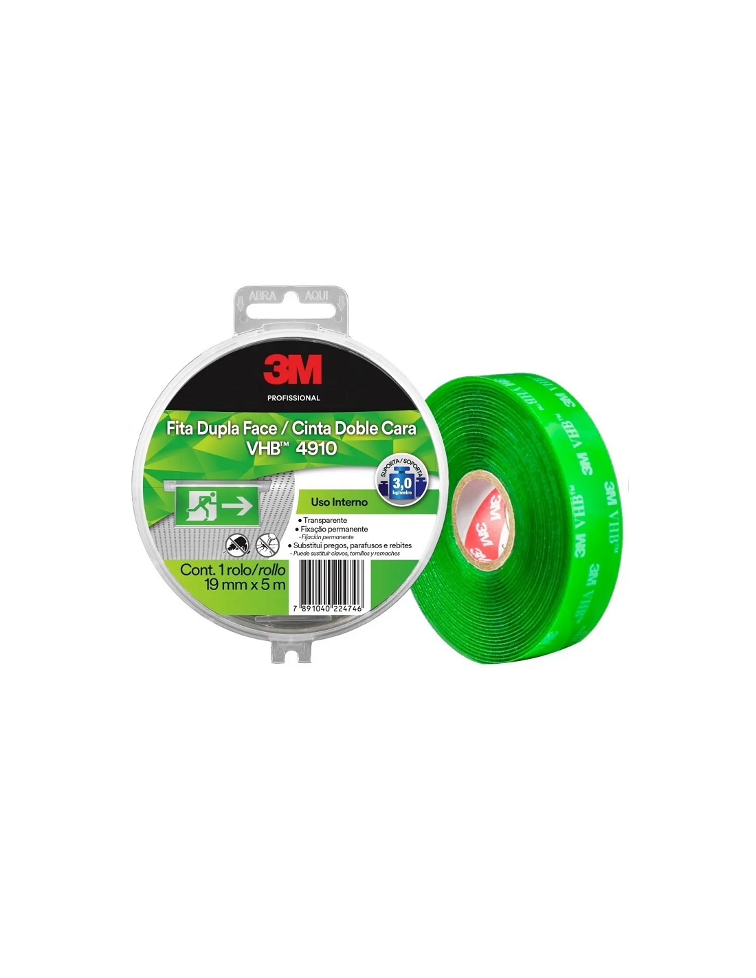 Cinta Doble Contacto 3M Vhb 4910 Para Interior 19mmx5m